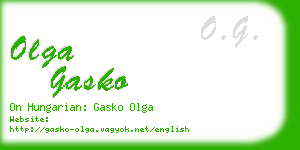 olga gasko business card